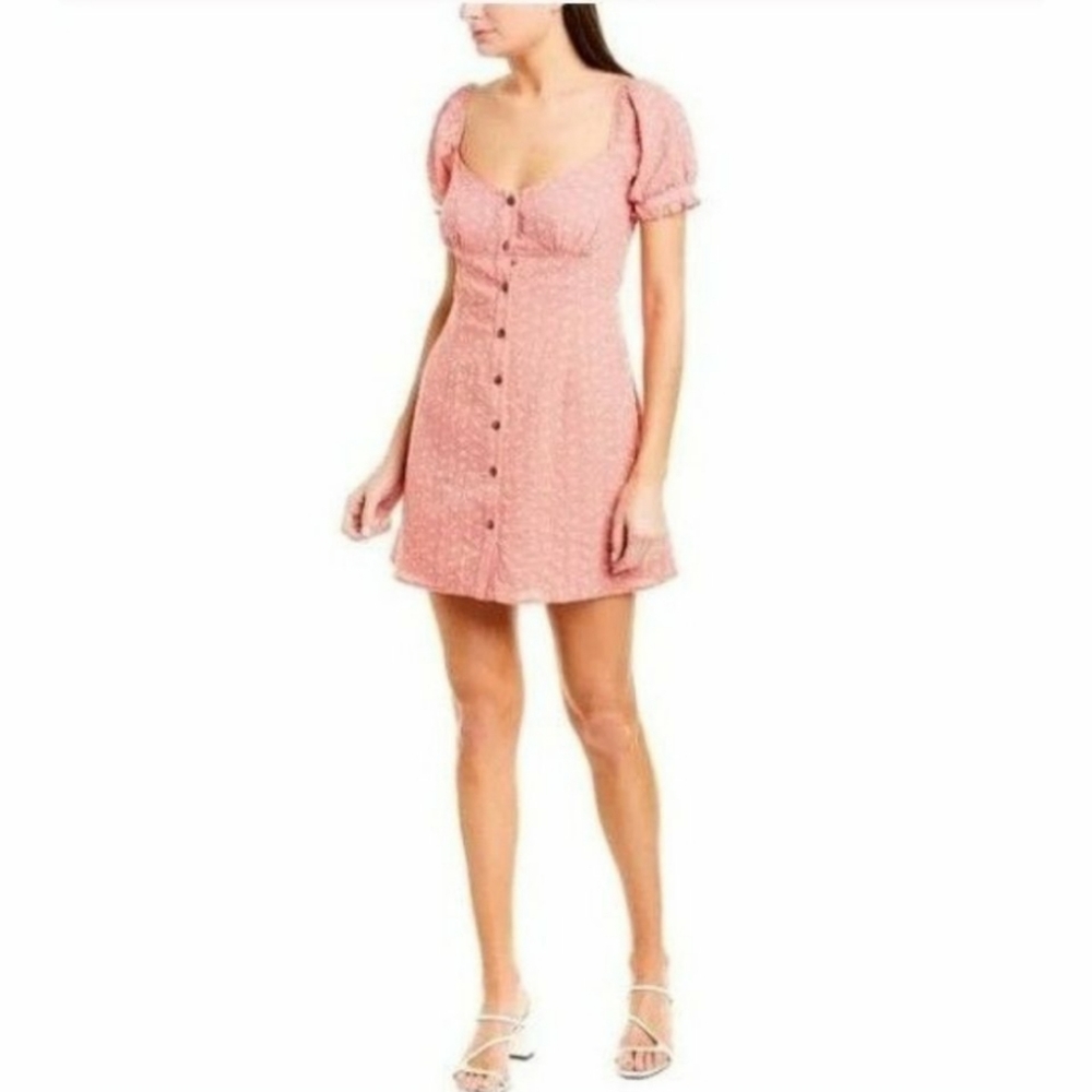 Le Rumi Marianna Red Puff Sleeve Mini Dress Size XS - Picture 3 of 14
